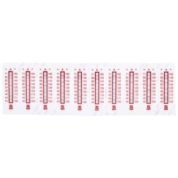 10 pcs - RS PRO Non-Reversible Temperature Sensitive Label, 40°C to 71°C, 9 Levels