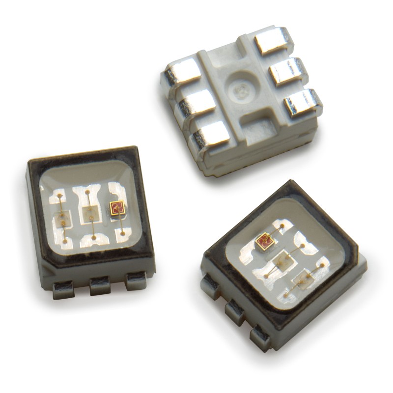 10 pcs - Broadcom RGB LED PLCC SMD, ASMT-YTC7-0AA02