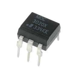10 pcs - Isocom, MOC3020X Triac Output Optocoupler, Through Hole, 6-Pin PDIP
