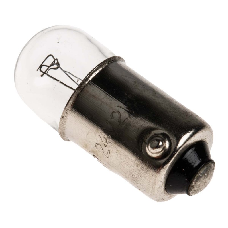 10 pcs - RS PRO BA9s Indicator Light, Clear, 24 V, 83 mA, 10000h