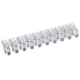 10 pcs - 1273.1010 MENTOR, PCB Mounted 10-Way Right Angle LED Light Pipe, Clear Rectangle Lens