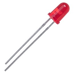 100 pcs - Lite-On2.6 V Red LED 5mm Through Hole, LTL-307E