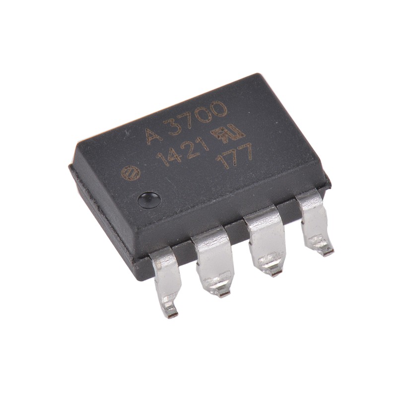 2 pcs - Broadcom, HCPL-3700-300E AC/DC Input, Input CMOS Output Optocoupler, Surface Mount, 8-Pin DIP