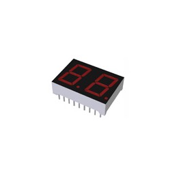 2 pcs - LB-502VD ROHM 2 Digit LED LED Display, CA Red 16 mcd RH DP 13mm