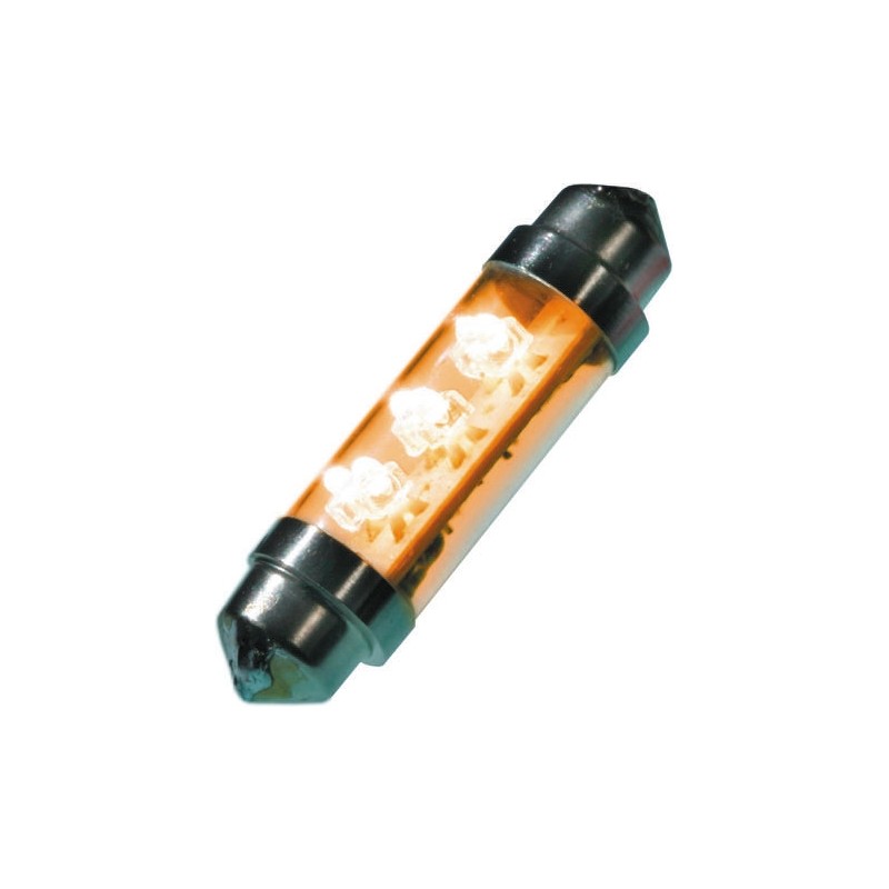 2 pcs - JKL Components LED Car Bulb, Yellow, Festoon shape