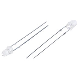 2 pcs - UV3TZ-390-15 Bivar, UV LED, 390nm 20mW 15 °, 2-Pin Through Hole package