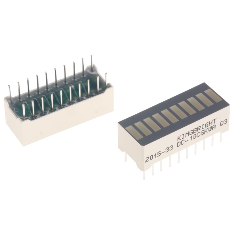 2 pcs - DC-10CGKWA Kingbright Light Bar LED Display, Green