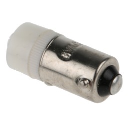 2 pcs - JKL Components White LED Indicator Lamp, 6V ac/dc, BA9s Base, 9.6mm Diameter, 13000mcd