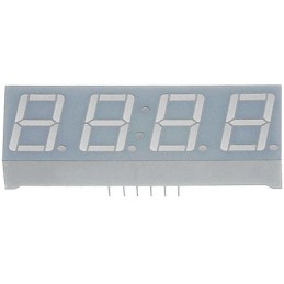 2 pcs - CA56-12SYKWA Kingbright 4 Digit 7-Segment LED Display, CA Yellow 120 mcd RH DP 14.2mm