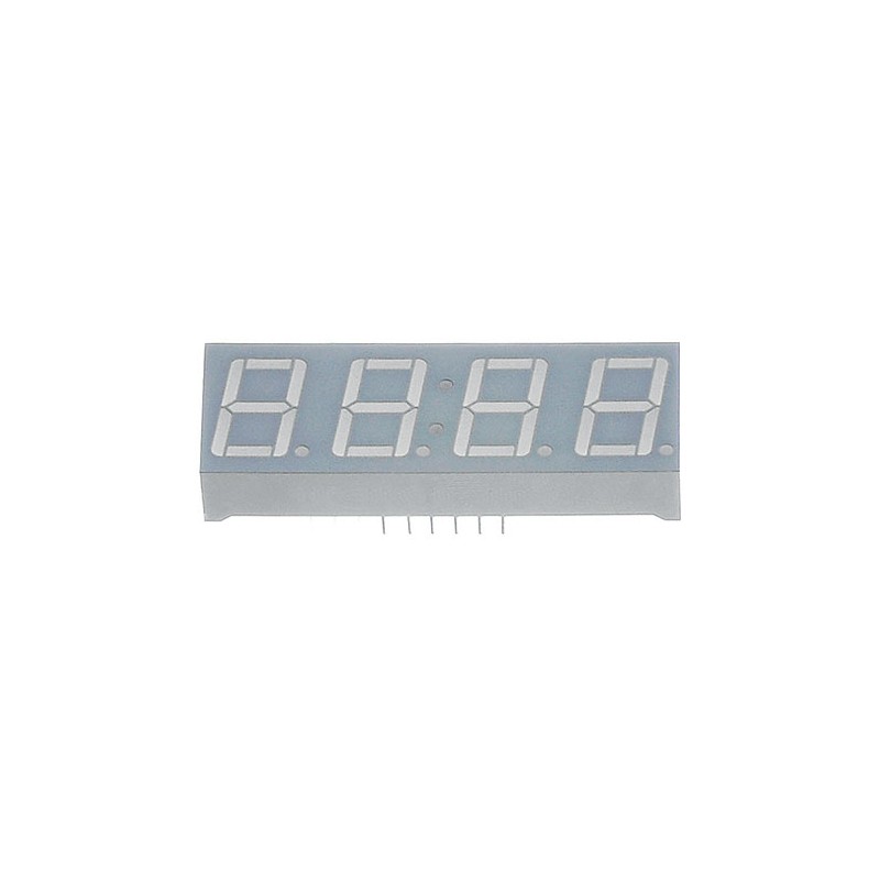 2 pcs - CA56-12SYKWA Kingbright 4 Digit 7-Segment LED Display, CA Yellow 120 mcd RH DP 14.2mm