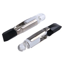 2 pcs - JKL Components White LED Indicator Lamp, 36V dc, Telephone Slide Base, 4.5mm Diameter, 1200mcd