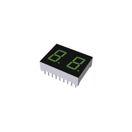 2 pcs - LB-402MD ROHM 2 Digit LED LED Display, CA Green 25 mcd RH DP 10.2mm