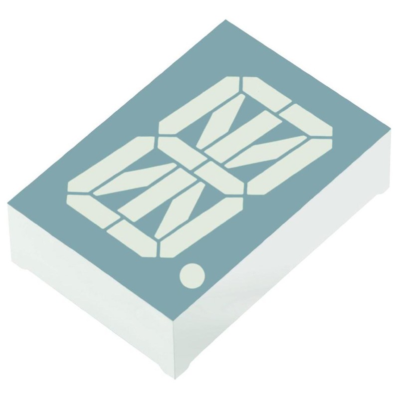 2 pcs - PSA12-11SURKWA Kingbright 16-Segment LED Display, CA Red 63 mcd RH DP 30.5mm