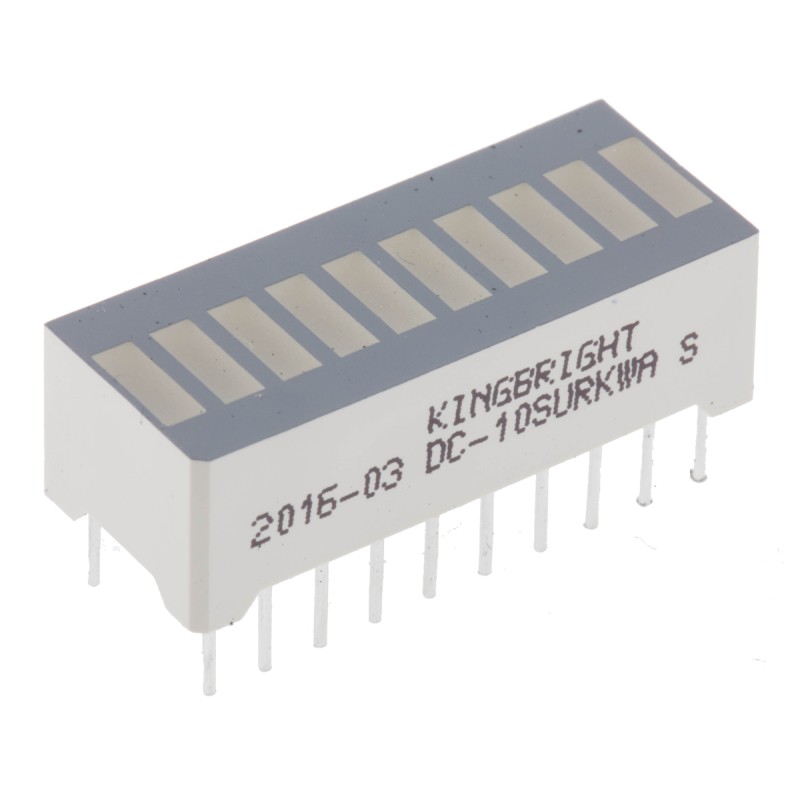 2 pcs - DC-10SURKWA Kingbright Light Bar LED Display, Red 100000 mcd