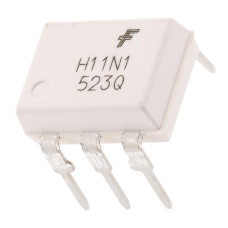 2 pcs - onsemi, H11N1M DC Input Schmitt Trigger Output Optocoupler, Through Hole, 6-Pin DIP