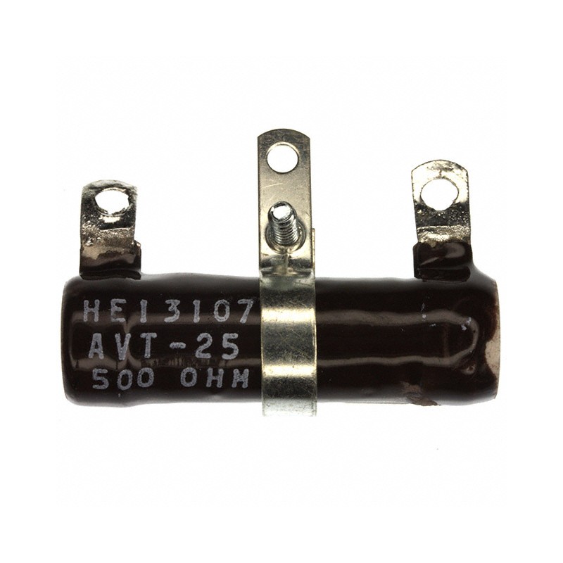 1 pcs : AVT02506E500R0KE - ADJ PWR RES 500 OHM 25W CHAS MT