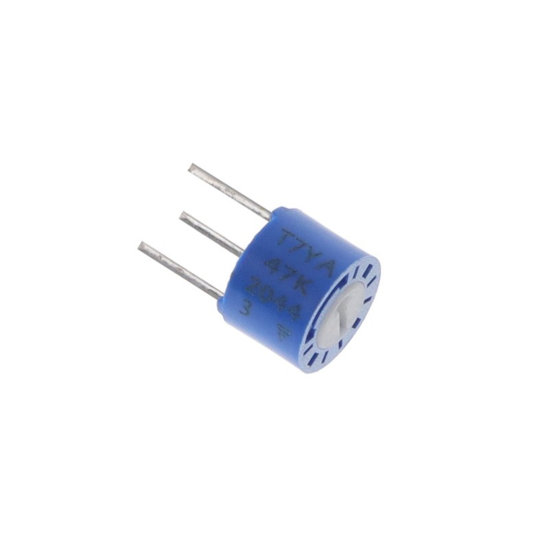1 pcs : T7YA473MT20 - TRIMMER 47K OHM 0.5W PC PIN TOP