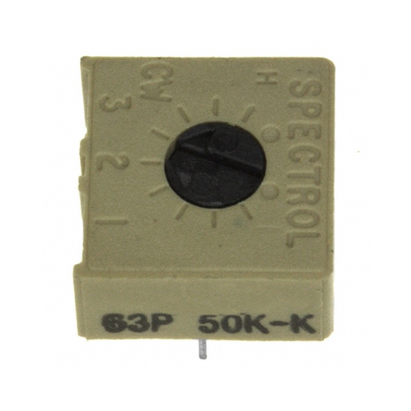 1 pcs : M63P502KB40 - TRIMMER 5K OHM 0.5W PC PIN SIDE