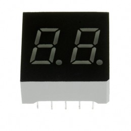 2 pcs - LB-302MF ROHM 2 Digit LED LED Display, CA Green 9 mcd RH DP 7.6mm