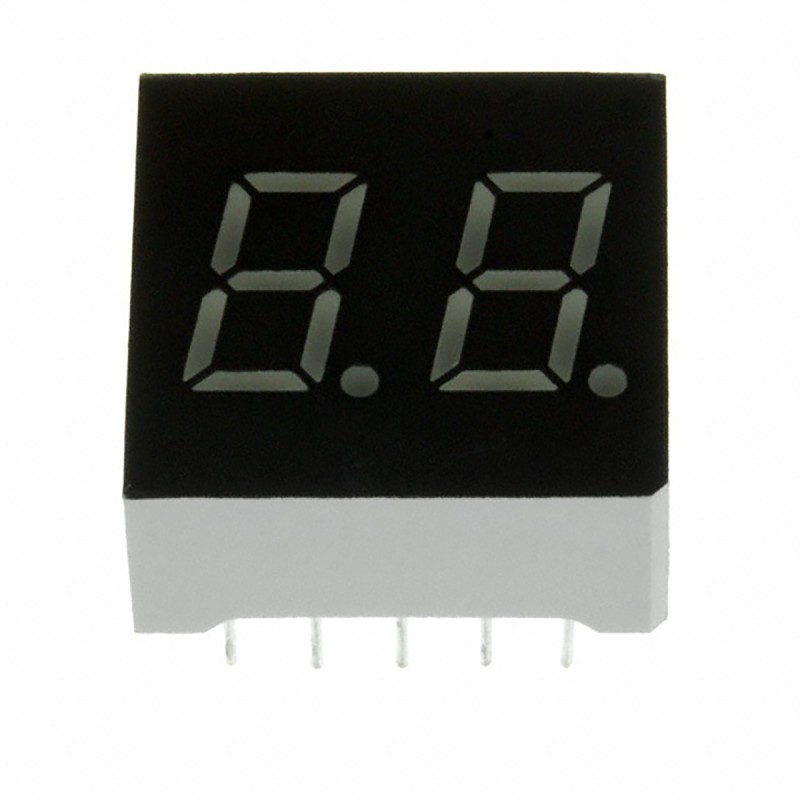 2 pcs - LB-302MF ROHM 2 Digit LED LED Display, CA Green 9 mcd RH DP 7.6mm