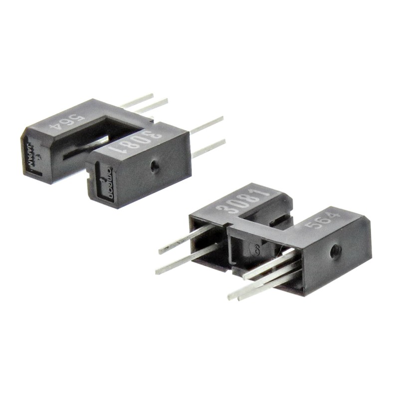 2 pcs - EE-SX3081 Omron, Through Hole Slotted Optical Switch, Phototransistor Output