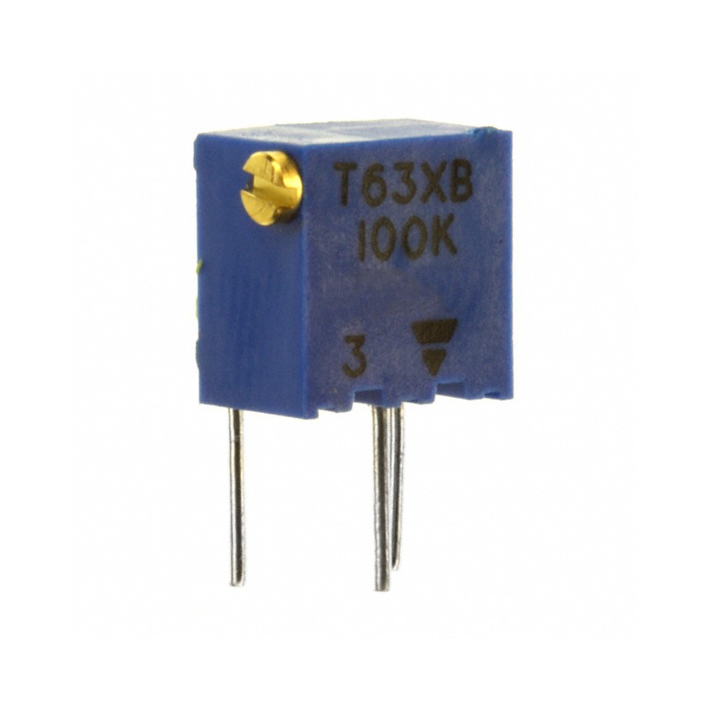 1 pcs : T63XB104KT20 - TRIMMER 100K OHM 0.25W PC PIN