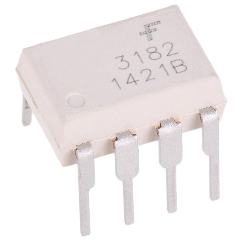 2 pcs - onsemi, FOD3182 DC Input MOSFET Output Optocoupler, Through Hole, 8-Pin MDIP