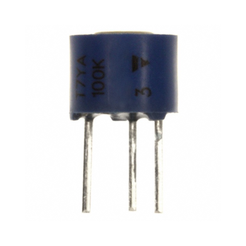 1 pcs : T7YA104MB40 - TRIMMER 100K OHM 0.5W PC PIN TOP