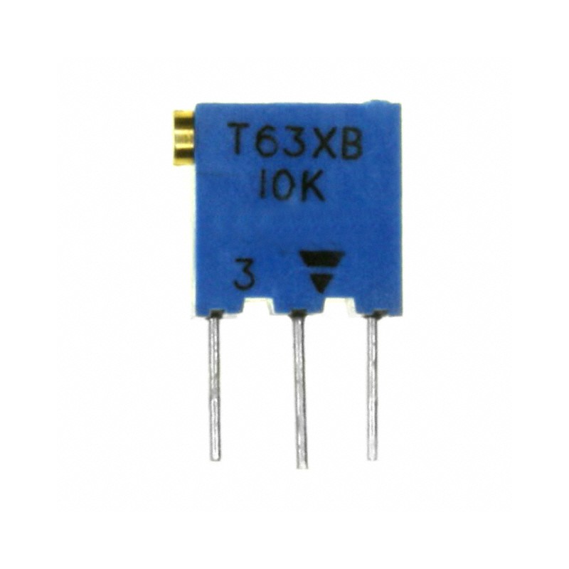 1 pcs : T63XB102KT20 - TRIMMER 1K OHM 0.25W PC PIN SIDE