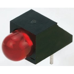 20 pcs - Kingbright L-73CB/1IDA, Red Right Angle PCB LED Indicator, Through Hole 2.5 V