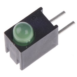 20 pcs - Dialight 551-0207F, Green Right Angle PCB LED Indicator 3mm (T-1), Through Hole