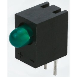 20 pcs - Kingbright L-710A8EW/1LGD, Green Right Angle PCB LED Indicator, Through Hole 2.5 V