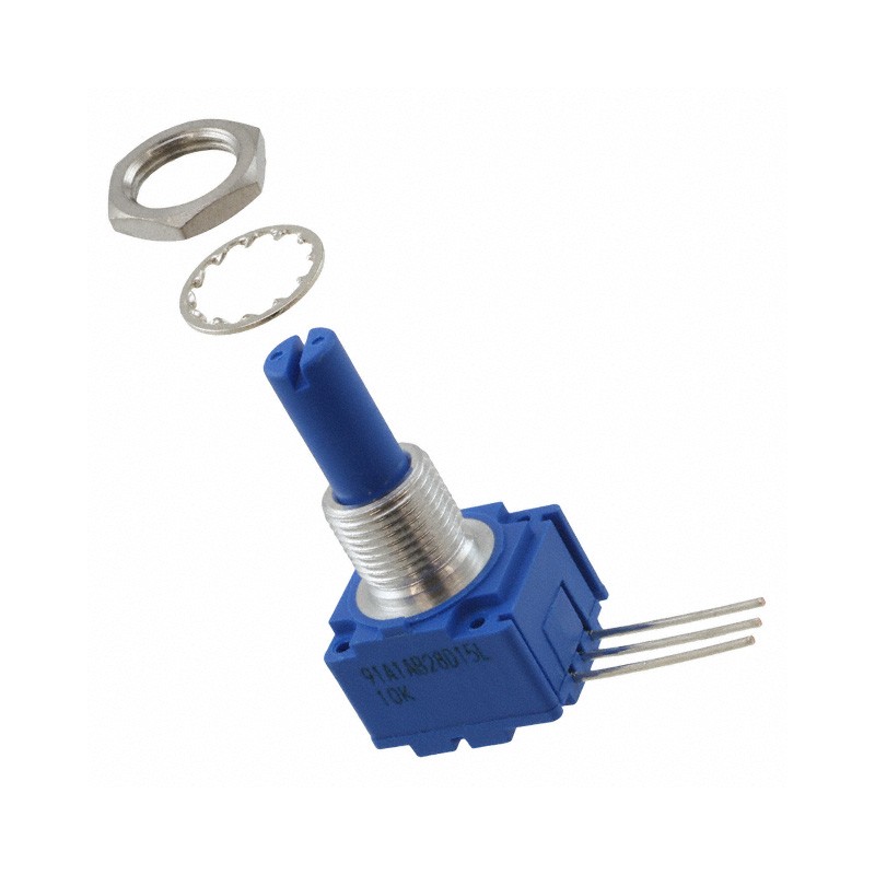 1 pcs : 91A1A-B28-D15L - POT 10K OHM 1/2W PLASTIC LOG