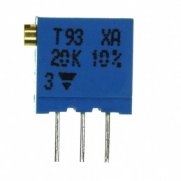 1 pcs : T93XA203KT20 - TRIMMER 20K OHM 0.5W PC PIN SIDE