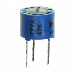 1 pcs : T7YA473MB40 - TRIMMER 47K OHM 0.5W PC PIN TOP