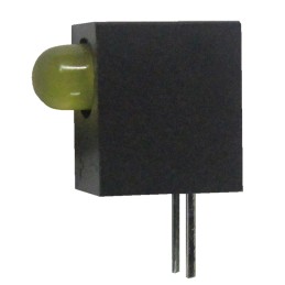 20 pcs - Kingbright L-93A8CB/1YD, Yellow Right Angle PCB LED Indicator, Through Hole 2.5 V