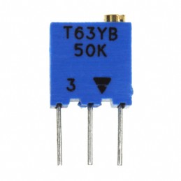 1 pcs : T63YB502KT20 - TRIMMER 5K OHM 0.25W PC PIN TOP