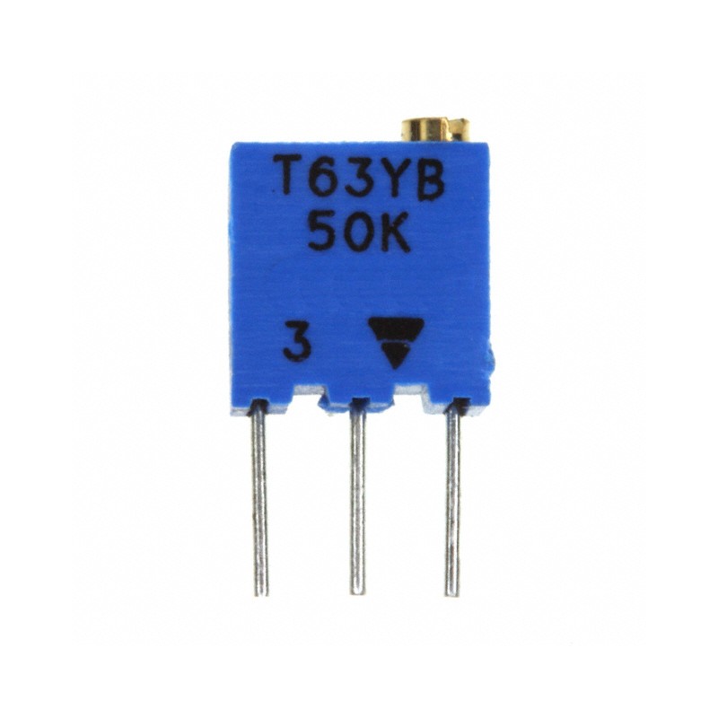 1 pcs : T63YB502KT20 - TRIMMER 5K OHM 0.25W PC PIN TOP