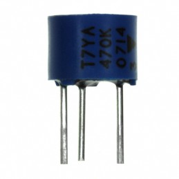 1 pcs : T7YA474MB40 - TRIMMER 470K OHM 0.5W PC PIN TOP