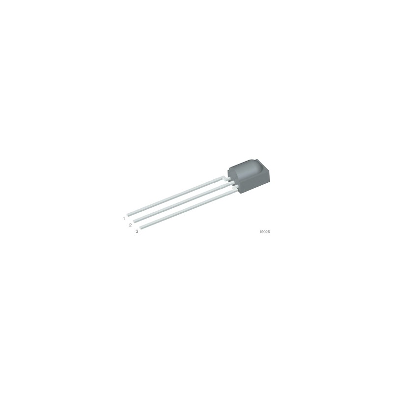 20 pcs - Vishay TSOP18338, 38kHz IR Receiver ±45 °, 24m Range, 2.5 V - 5.5V, Through Hole, 5 x 4.8 x 6.95mm