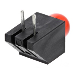 20 pcs - Kingbright L-1503CB/1ID, Red Right Angle PCB LED Indicator, Through Hole 2.5 V