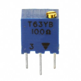 1 pcs : T63YB101KT20 - TRIMMER 100 OHM 0.25W PC PIN TOP