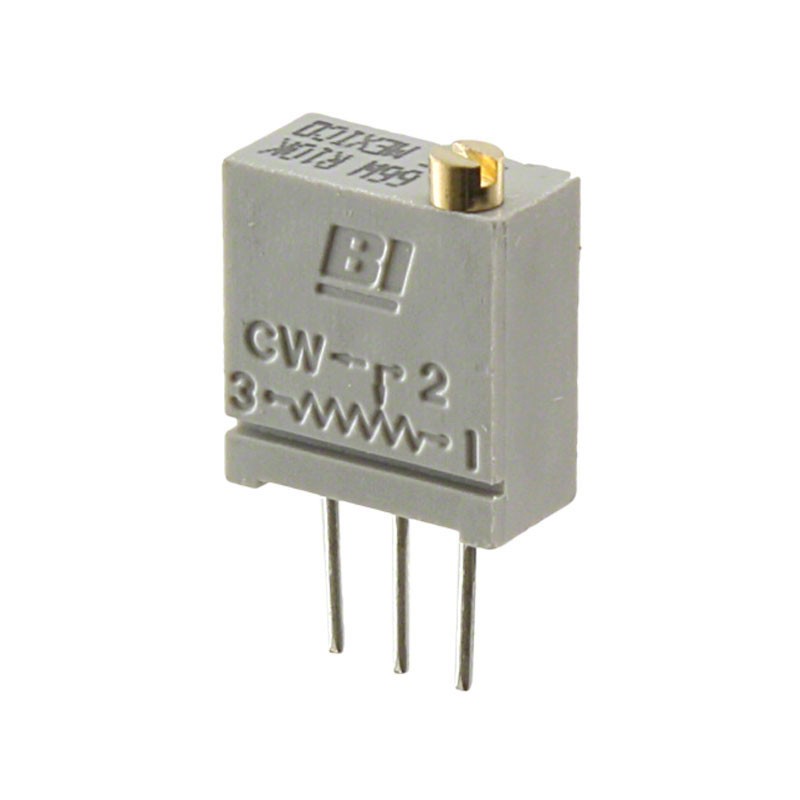 1 pcs : 66WR100LF - TRIMMER 100 OHM 0.5W PC PIN TOP