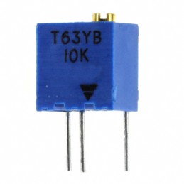 1 pcs : T63YB102KT20 - TRIMMER 1K OHM 0.25W PC PIN TOP