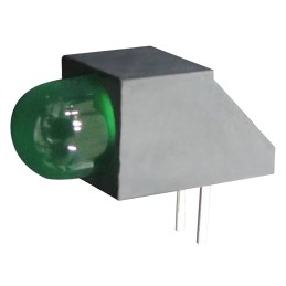 20 pcs - Kingbright L-1503CB/1LGD, Green Right Angle PCB LED Indicator, Through Hole 2.5 V