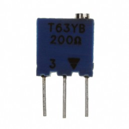 1 pcs : T63YB201KT20 - TRIMMER 200 OHM 0.25W PC PIN TOP