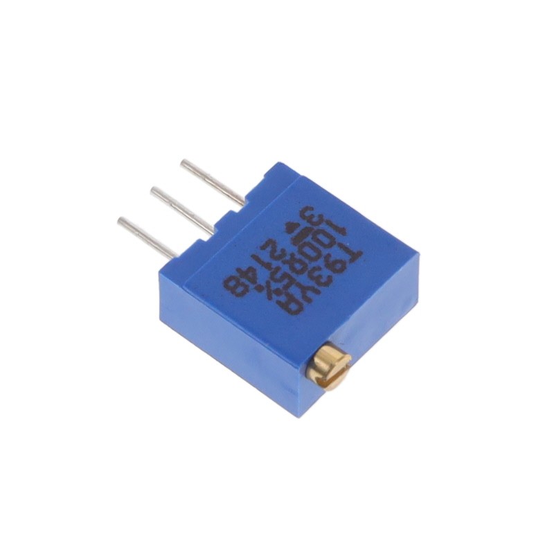 1 pcs : T93YA101JT20 - TRIMMER 100 OHM 0.5W PC PIN TOP