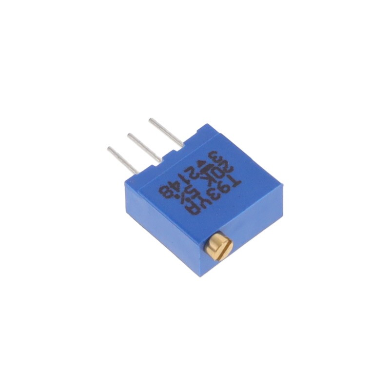 1 pcs : T93YA203JT20 - TRIMMER 20K OHM 0.5W PC PIN TOP