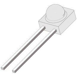 20 pcs - TSSF4500 Vishay, 890nm Infrared Emitting Diode, Side Looker Through Hole package