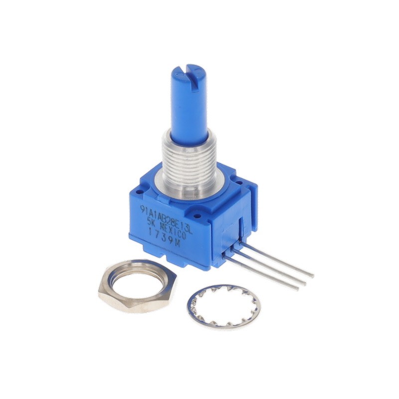 1 pcs : 91A1A-B28-E13L - POT 5K OHM 1W PLASTIC LINEAR